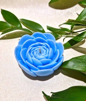 شمع گل پیونی آبی