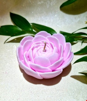 شمع گل پیونی بنفش