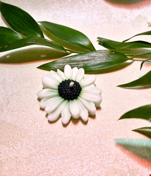 شمع گل بابونه  سبز